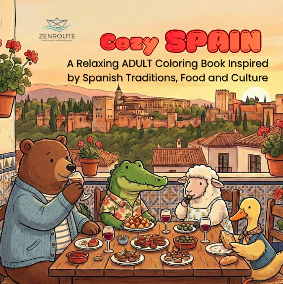 Cozy Spain Coloring Book